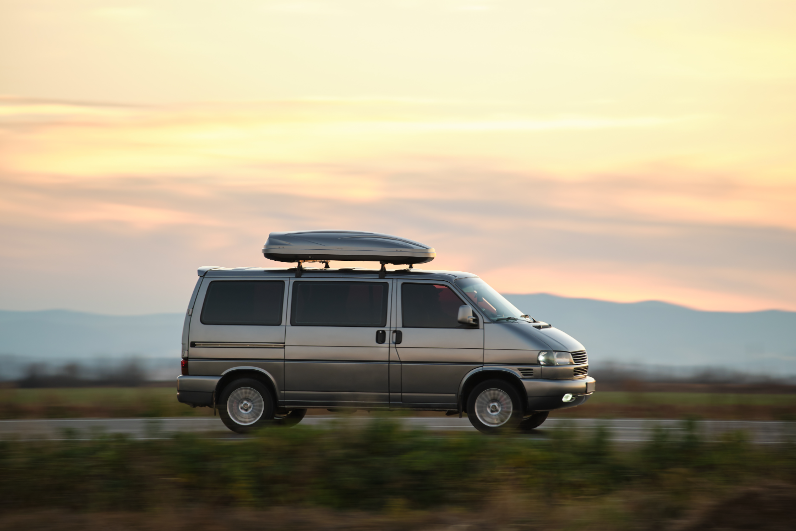 Spacious passenger van prepared for group travel